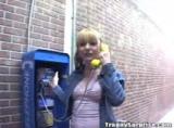 Movies of soft blonde tranny with nice rack getting banged
